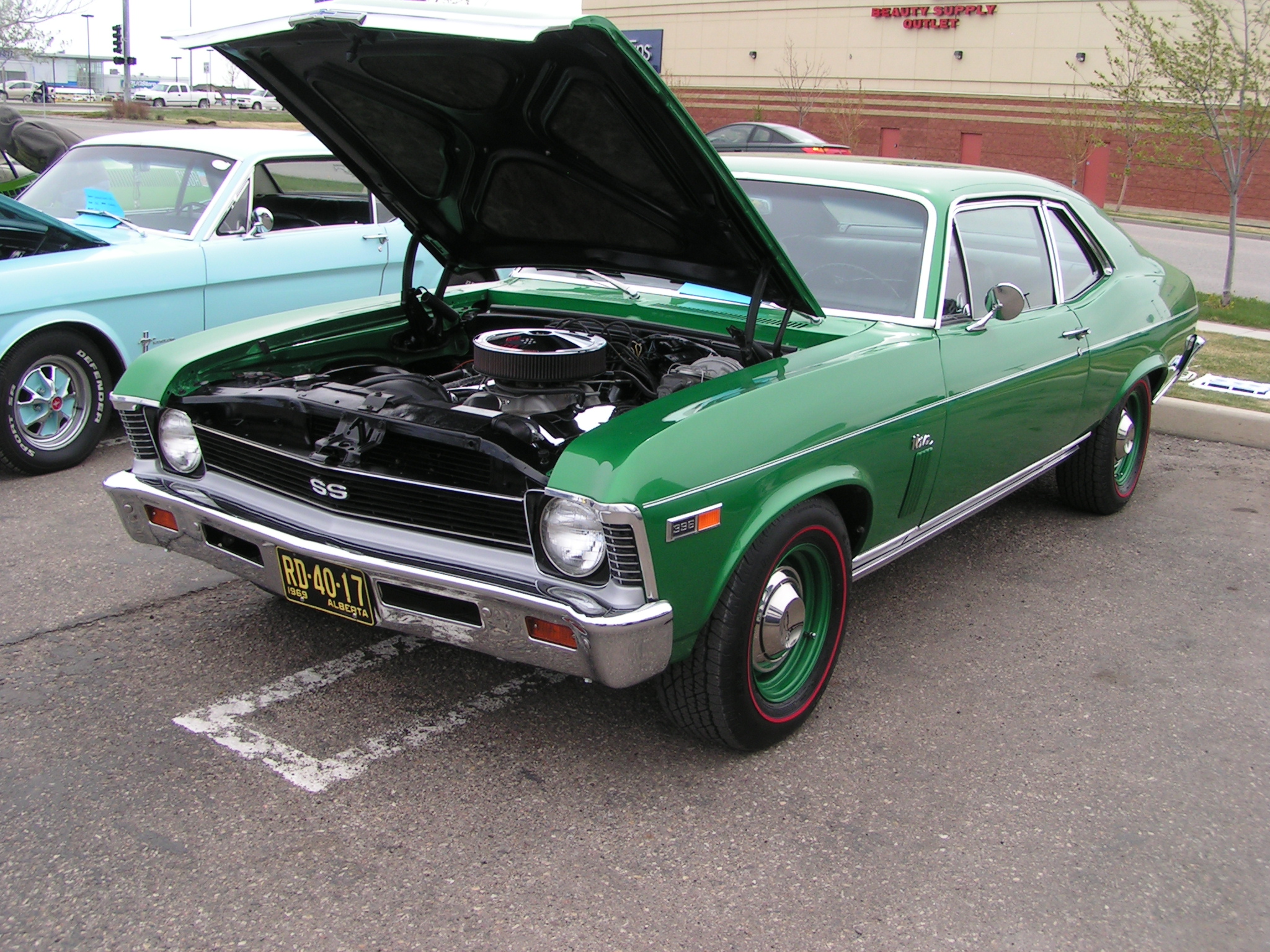 1969 Chevrolet Nova SS side and front angle